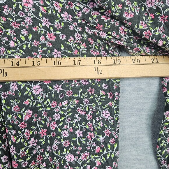 Marks & Spencer Collection Women's Size 10 Black & Pink Floral Printed Blouse - Picture 7 of 11